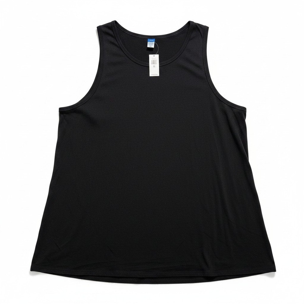 Old Navy Womens XL Tall Black Luxe Tank Top Sleeveless Casual Athleisure Basic